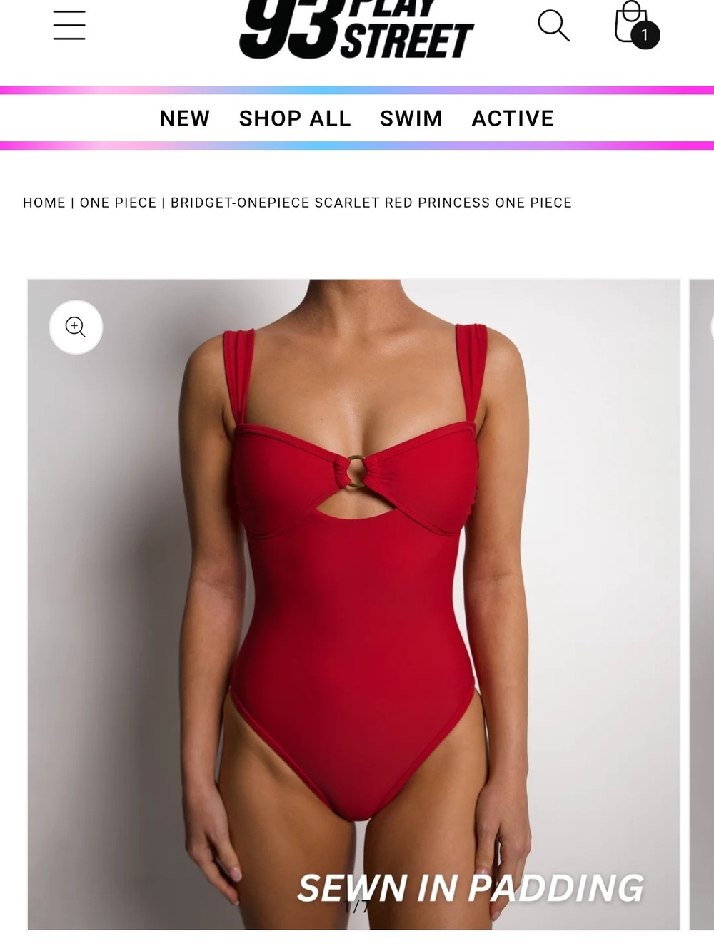 93 Play Street Bridget One-Piece Swimsuit — Scarlet Red